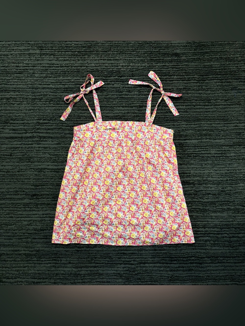 NWT LaRoque Floral Sleeveless Tie Strap Square Neck Camisole Top